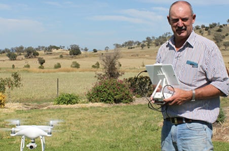 Darren Swain with drone